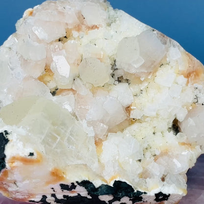 Peach Heulandite + Calcite Cluster Geode Standing Medium Freeform