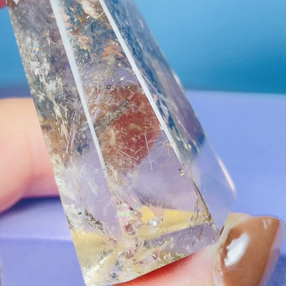 Rutilated Smoky Quartz Small Tower (Video)
