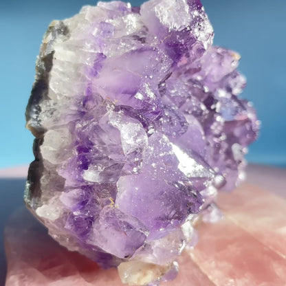 Dark Amethyst Medium Standing Cluster (Video)