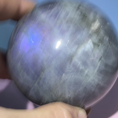 Purple Labradorite Large Sphere (Video)