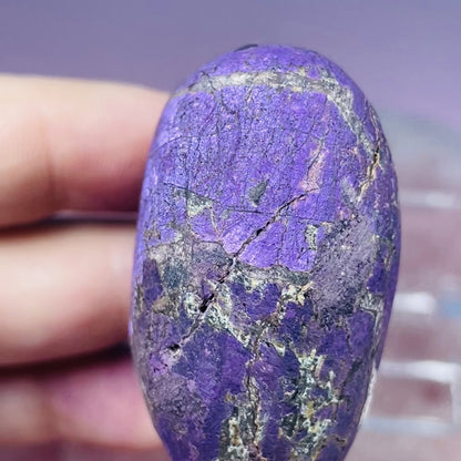 Purpurite Heart Medium Carving (Video)