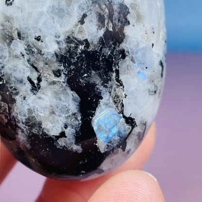 Rainbow Moonstone Palmstone (Video)