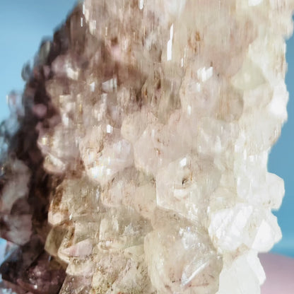 Amethyst + Cacoxenite Large Standing Cluster (Video)