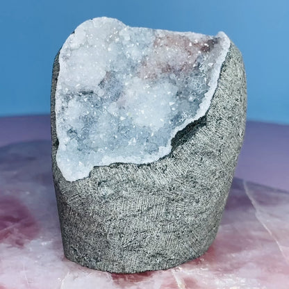 Mixed Zeolite Druzy Geode Medium Standing Freeform