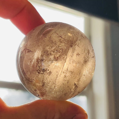 Smoky Quartz Medium Sphere (Video)