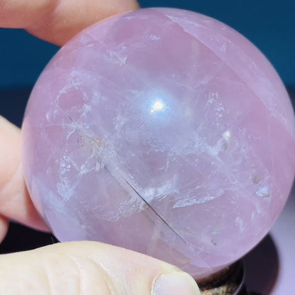 Rose Quartz Medium Sphere (Star Flash in Video!)