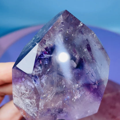 High Grade Trapiche Amethyst Chunky Medium Tower (Video)