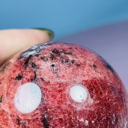 High Grade Rhodonite + Quartz Medium Sphere