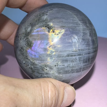 Purple Labradorite Large Sphere (Video)