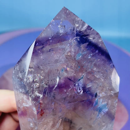 High Grade Trapiche Amethyst Chunky Medium Tower (Video)