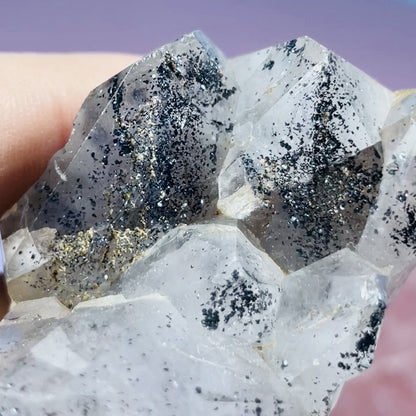 Quartz + Specular Hematite Small Cluster Specimen (Video)