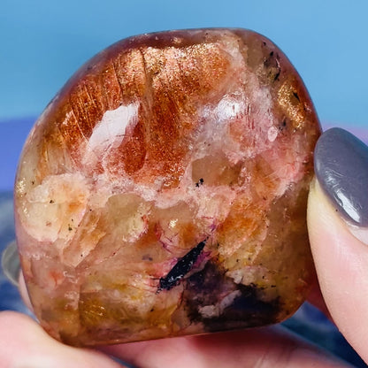 Iolite + Sunstone Small Freeform (Video)