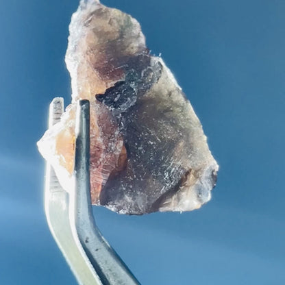 Rare Axinite Shard Gemstone Specimen with Pleochroism (Video)