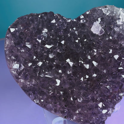 Amethyst Cluster Heart Carving with Agate (Video)