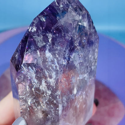 High Grade Trapiche Amethyst Chunky Medium Tower (Video)
