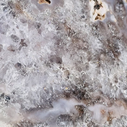 Pink Amethyst Large Semi-Polished Slice on Stand