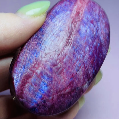 Red 'Blood' Moonstone Palmstone (Video)