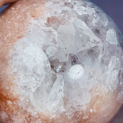 Pink Amethyst + Quartz Large Sphere