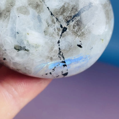 Rainbow Moonstone Palmstone (Video)