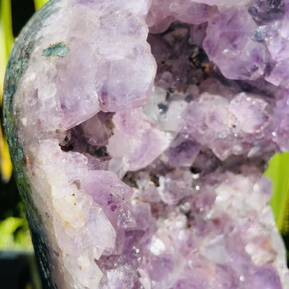 Amethyst Large Polished Standing Cluster with Concrete Base