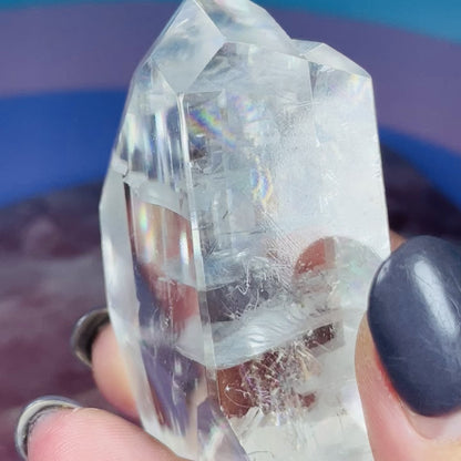 High Grade Optical White Calcite Small Freeform (Video)