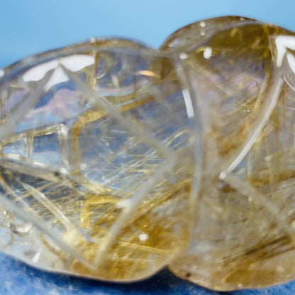 AAA Grade Gold Rutilated Quartz 'Pixiu' Dragon Frog Medium Carving (Video)