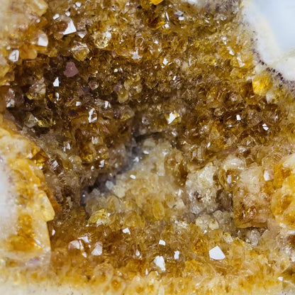 Citrine Cluster Geode Small Cave (Video)