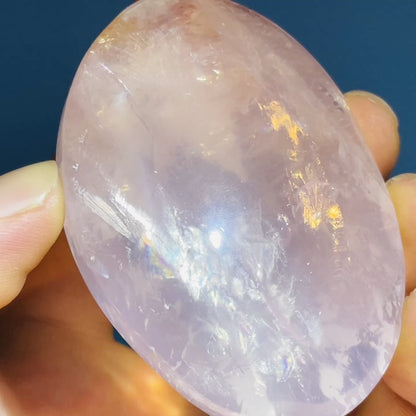 High Grade Rose Quartz + Agate Palmstone (Video)