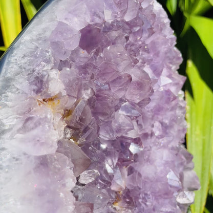 Amethyst Large Polished Standing Cluster with Concrete Base
