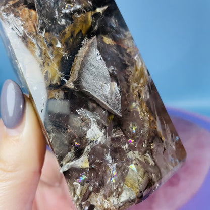 Skeletal Smoky Quartz Large Tower (Video)
