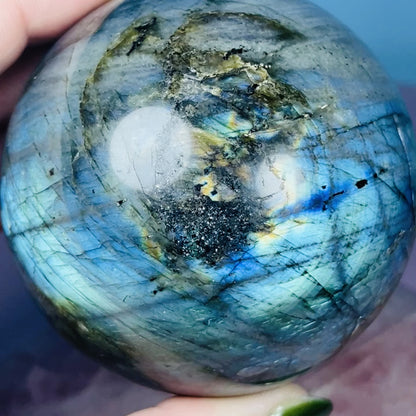 Labradorite Large Sphere (Video)
