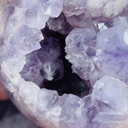 Druzy Amethyst + Flower Agate Large Sphere
