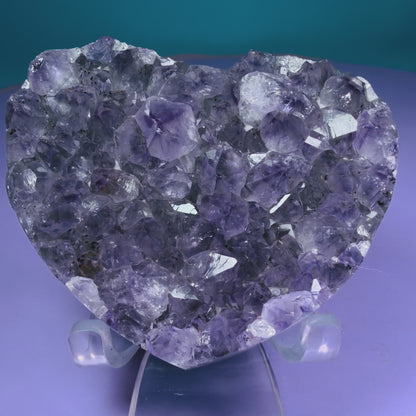 Amethyst Cluster Heart Carving with Agate (Video)