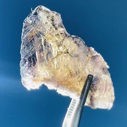 Rare Axinite Shard Gemstone Specimen with Pleochroism (Video)