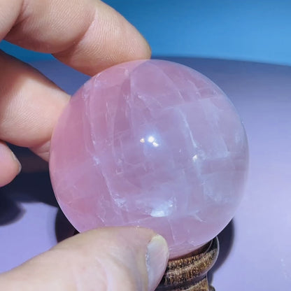 Rose Quartz Medium Sphere (Star Flash in Video!)