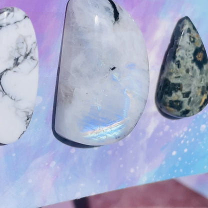 Mixed Crystal Cabochon Set of 7 (Video)