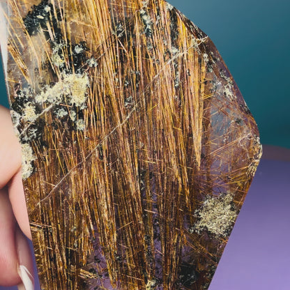 Copper Rutile Garden Quartz Medium Slab Freeform