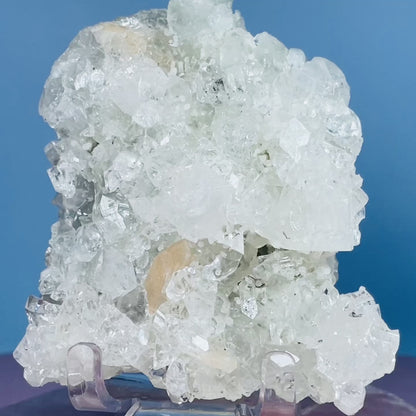 A Grade Diamond Apophyllite + Peach Stilbite Medium Cluster