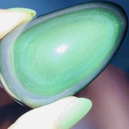 Rainbow Obsidian Palmstone (Video)