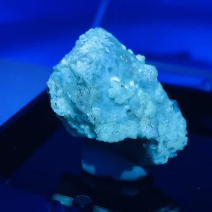 Gypsum + UV Phosphorescent Aragonite Small Specimen in Box (Video)