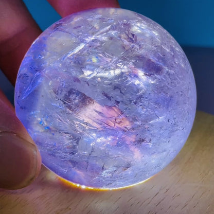 High Grade 'Trapiche' Phantom Amethyst Medium Sphere (Video)