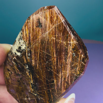 Copper Rutile Garden Quartz Medium Slab Freeform