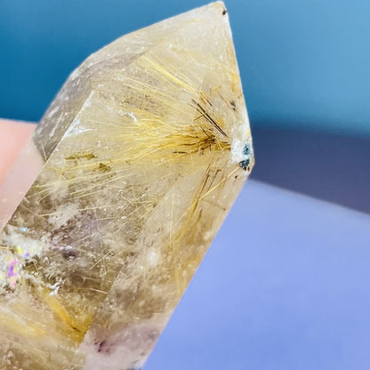 Rutilated Smoky Quartz Small Tower (Video)