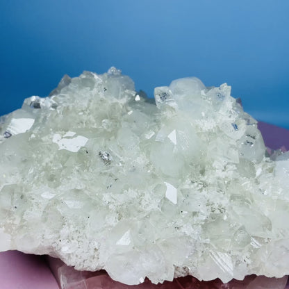 A Grade Diamond Apophyllite + White Chalcedony Large Cluster