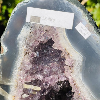 Dark Amethyst + UV Calcite Large Geode Cave (Video)