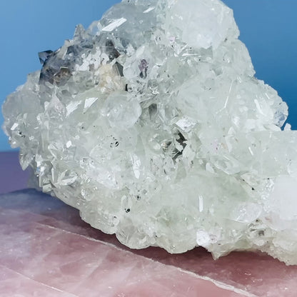 A Grade Diamond Apophyllite + Heulandite Medium Cluster