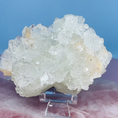 A Grade Diamond Apophyllite + Peach Stilbite Medium Cluster