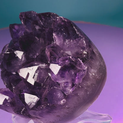 Amethyst Cluster Heart Carving with Agate (Video)