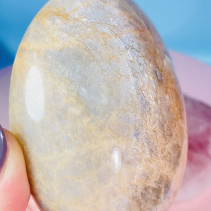 Peach Moonstone (Feldspar) Medium Freeform (Video)