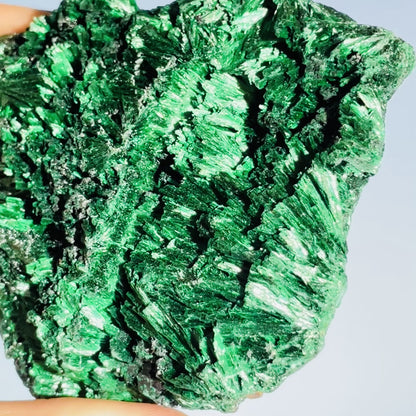 Velvet Silky Malachite Medium Raw Cluster Specimen (Video)